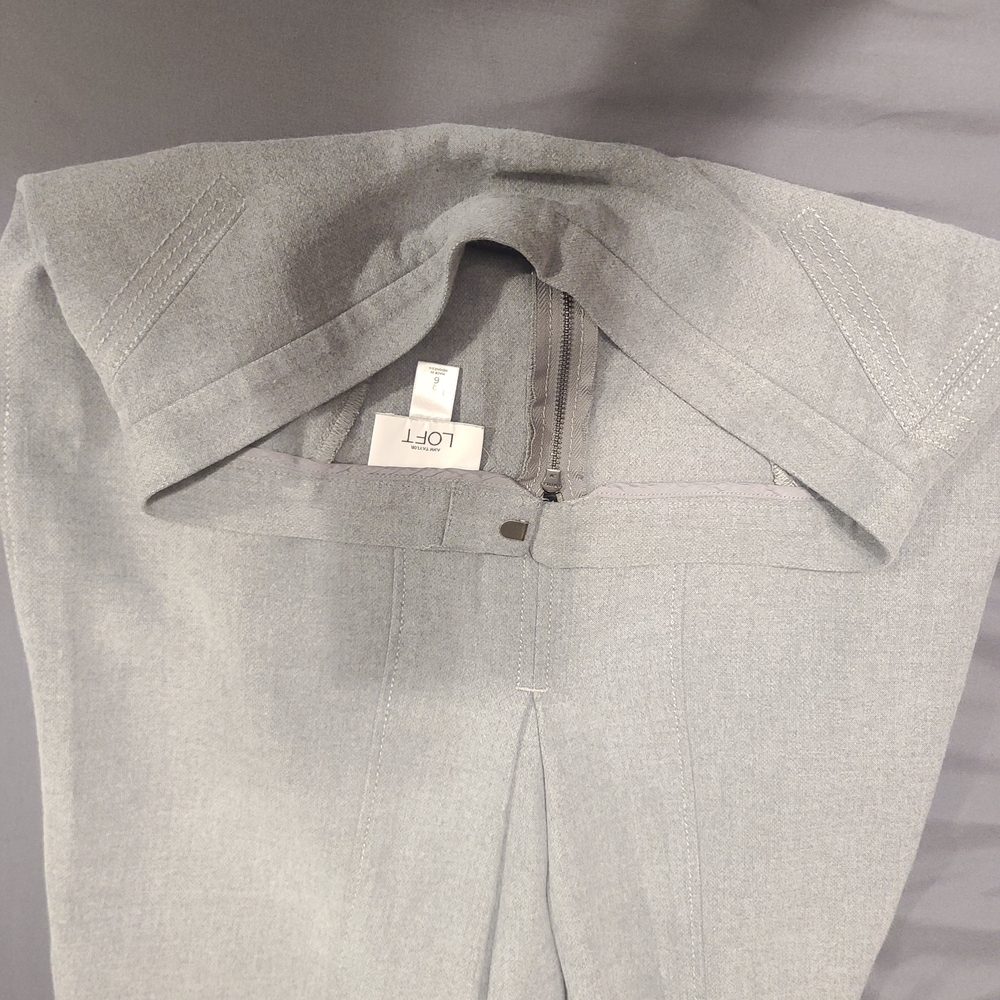 LOFT Women's Gray A-Line Skirt